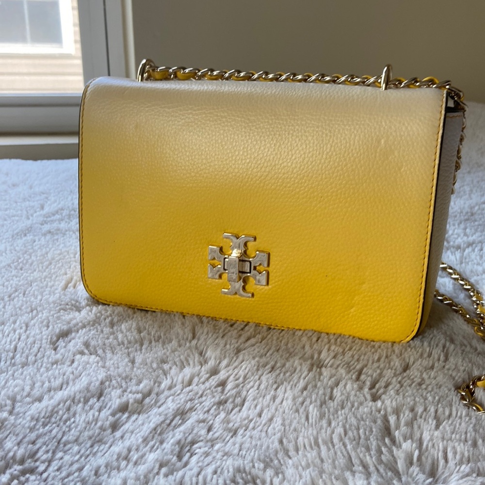 Authentic TORY BURCHMercer Adjustable Shoulder Bag, Sunbeam Degrade